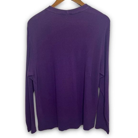 Lands' End Purple Angora Rabbit Hair Blend Crew Neck Long Sleeve Pullover Sweate - Picture 2 of 9